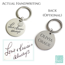 Handwriting Circle Keychain
