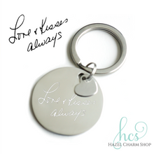 Handwriting Circle Keychain