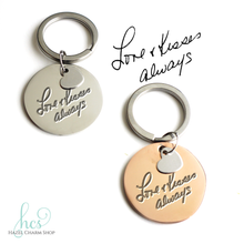 Handwriting Circle Keychain