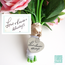 Handwriting Bouquet Charm