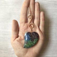 Rainbow Druzy Heart Car Charm